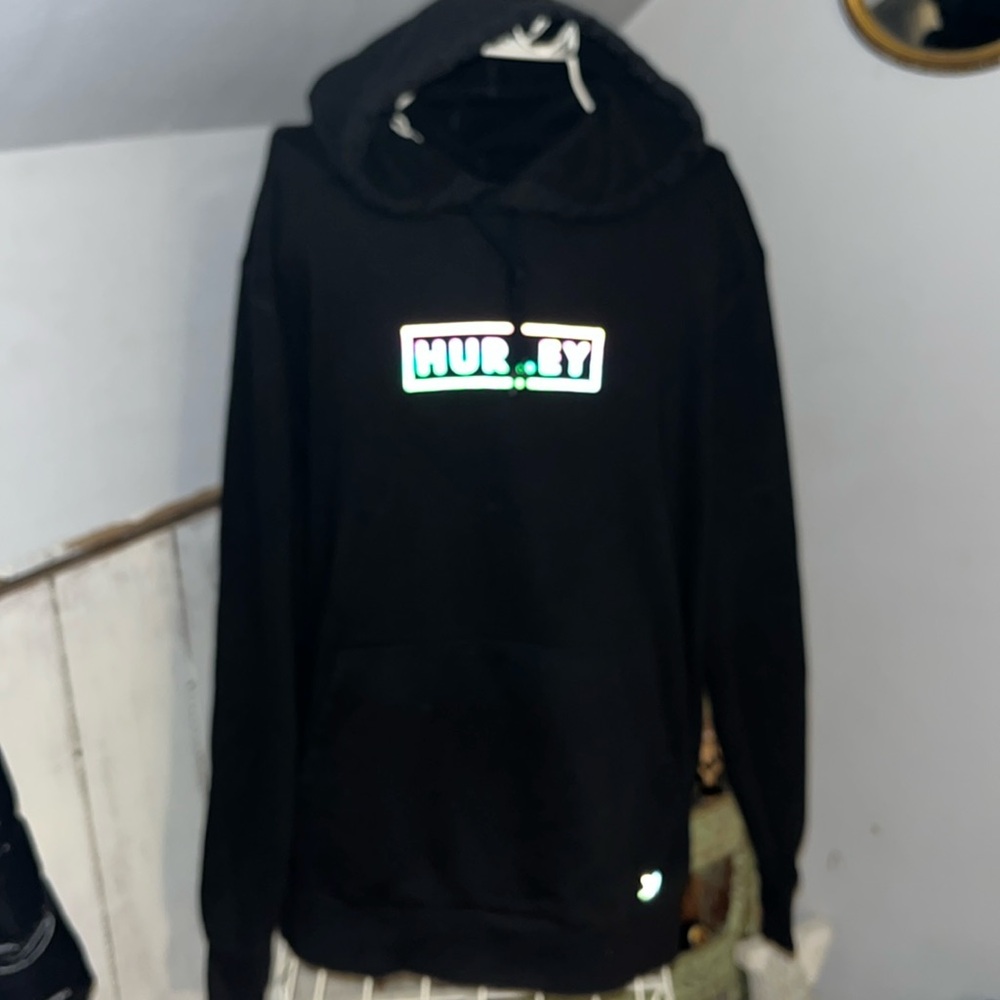 Hurley Black Hoodie Size XL